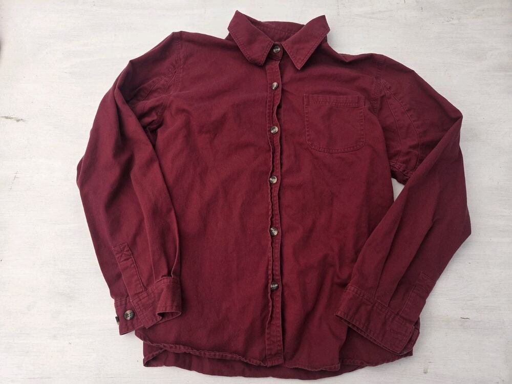 C.E. Schmidt Button Up Fit For Her Shirt Womens M Medium Red Work Wear